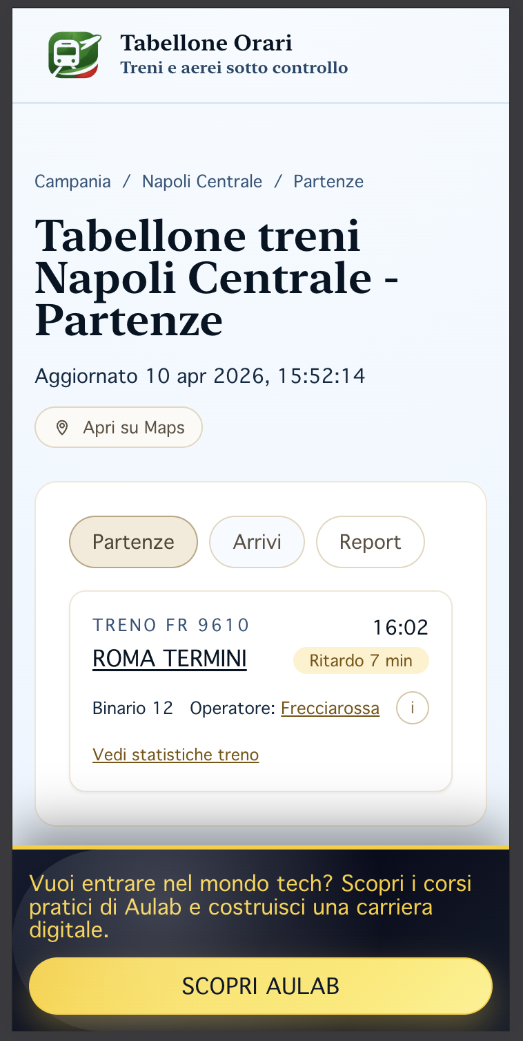 Esempio di banner pubblicitario con call to action